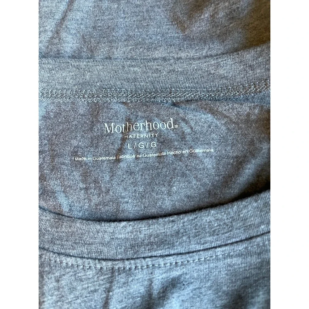 Motherhood Maternity Soccer Graphic Long Sleeve‎ Ruched Sides Top L